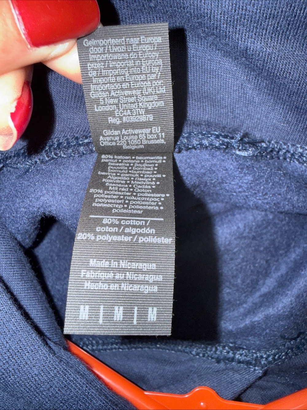 RB14 Gildan Navy Blue Gen X Hoodie Size Medium - Picture 6 of 6